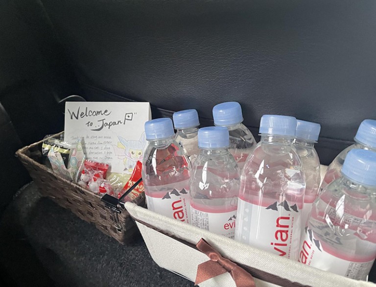 in-car service for Tokyo Private Tour