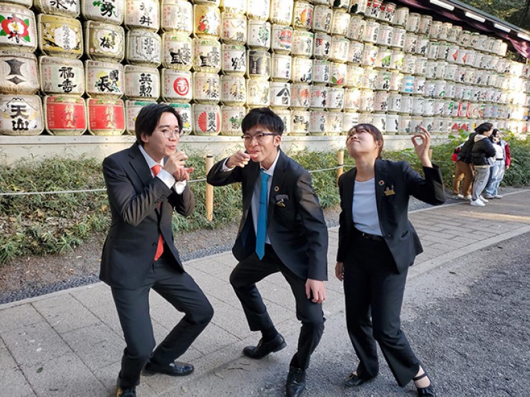 Meiji Shrine Sake barrels
