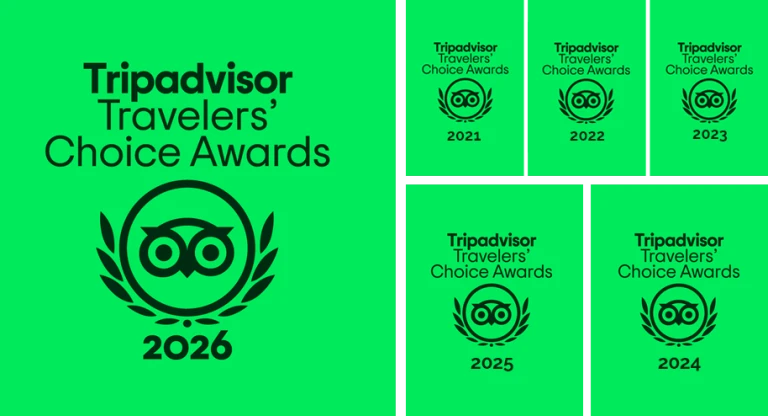 we have been awarded the TripAdvisor Traveler's Choice Awards